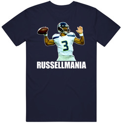 Russell Wilson Russellmania Seattle Quarterback Football Vintage Classic Navy Blue T Shirt Russell Wilson Russellmania Seattle Quarterback Football Vintage Classic Navy Blue T Shirt
