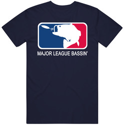 Major League Bassin Fishing Vintage Classic Navy Blue T Shirt Major League Bassin Fishing Vintage Classic Navy Blue T Shirt