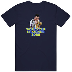 World Cup Champion 2022 Lionel Argentina Vintage Classic Navy Blue T Shirt World Cup Champion 2022 Lionel Argentina Vintage Classic Navy Blue T Shirt