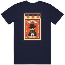 Alfie Peaky Blind Gangster England Vintage Classic Navy Blue T Shirt
