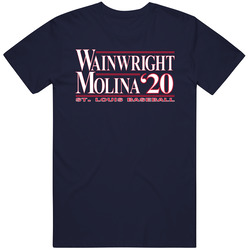 Wainwright Molina '20 St. Louis Cardinals Baseball Fan Adam Wainwright Yadier Molina Grand Slam 2020 Campaign Navy Vintage Classic Navy Blue T Shirt Wainwright Molina '20 St. Louis Cardinals Baseball Fan Adam Wainwright Yadier Molina Grand Slam 2020 Campaign Navy Vintage Classic Navy Blue T Shirt