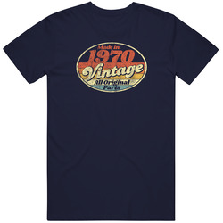 Vintage 1970 Oval Vintage Classic Navy Blue T Shirt Vintage 1970 Oval Vintage Classic Navy Blue T Shirt