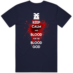 Warhammer 40k Chaos Khorne Blood For The Blood God Tee Navy Vintage Classic Navy Blue T Shirt Warhammer 40k Chaos Khorne Blood For The Blood God Tee Navy Vintage Classic Navy Blue T Shirt