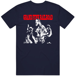 Grand Funk Railroad Vintage Classic Navy Blue T Shirt Grand Funk Railroad Vintage Classic Navy Blue T Shirt