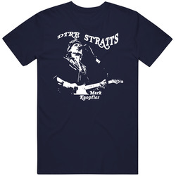 Mark Knopfler Vintage Classic Navy Blue T Shirt Mark Knopfler Vintage Classic Navy Blue T Shirt