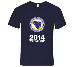 Bosnia And Herzegovina 2014 World Cup Soccer Vintage Classic Navy Blue T Shirt Bosnia And Herzegovina 2014 World Cup Soccer Vintage Classic Navy Blue T Shirt