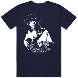 Stevie Ray Vaughan Vintage Classic Navy Blue T Shirt Stevie Ray Vaughan Vintage Classic Navy Blue T Shirt