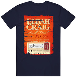 Elijah Craig Bourbon Alcohol Drinking Gift Distressed Look Vintage Classic Navy Blue T Shirt Elijah Craig Bourbon Alcohol Drinking Gift Distressed Look Vintage Classic Navy Blue T Shirt