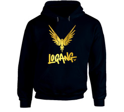 Maverick Bird Logang Logo Gold Logan Paul Men's White Hoodie From Us 100% Cotton Vintage Classic Navy Blue Hoodie Maverick Bird Logang Logo Gold Logan Paul Men's White Hoodie From Us 100% Cotton Vintage Classic Navy Blue Hoodie