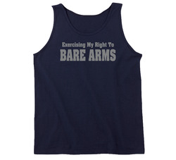 Exercising My Right To Bare Arms Vintage Classic Navy Blue Tanktop Exercising My Right To Bare Arms Vintage Classic Navy Blue Tanktop