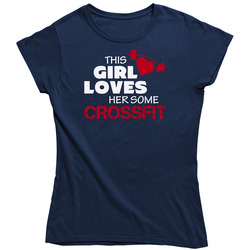 This Girl Loves Crossfit Gym T Shrit Vintage Classic Navy Blue Ladies T Shirt This Girl Loves Crossfit Gym T Shrit Vintage Classic Navy Blue Ladies T Shirt