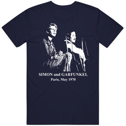 Simon And Garfunkle Vintage Classic Navy Blue T Shirt Simon And Garfunkle Vintage Classic Navy Blue T Shirt