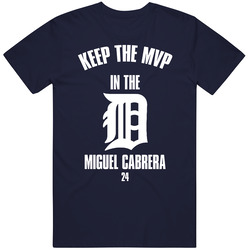Miguel Cabrera Keep The Mvp In The D Baseball Vintage Classic Navy Blue T Shirt Miguel Cabrera Keep The Mvp In The D Baseball Vintage Classic Navy Blue T Shirt