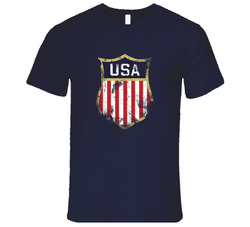 Team Usa Olympic Hockey Logo Grunge Vintage Classic Navy Blue T Shirt Team Usa Olympic Hockey Logo Grunge Vintage Classic Navy Blue T Shirt