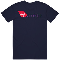 Virgin America Travel Logo 1 Vintage Classic Navy Blue T Shirt Virgin America Travel Logo 1 Vintage Classic Navy Blue T Shirt