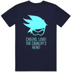 Tracer T Shirt Overwatch Cheers, Love The Cavalry's Here Funny Video Game Tee Unisex Apparel Vintage Classic Navy Blue T Shirt Tracer T Shirt Overwatch Cheers, Love The Cavalry's Here Funny Video Game Tee Unisex Apparel Vintage Classic Navy Blue T Shirt