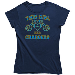 This Girl Loves Her San Diego Chargers Football Vintage Classic Navy Blue Ladies T Shirt This Girl Loves Her San Diego Chargers Football Vintage Classic Navy Blue Ladies T Shirt