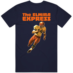 Ernie Davis Syracuse Elmira Express Cleveland Vintage Classic Navy Blue T Shirt Ernie Davis Syracuse Elmira Express Cleveland Vintage Classic Navy Blue T Shirt