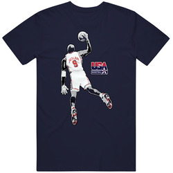 Michael Jordan Usa Basketball Olympics Vintage Classic Navy Blue T Shirt Michael Jordan Usa Basketball Olympics Vintage Classic Navy Blue T Shirt