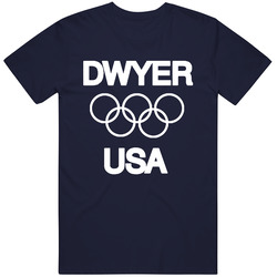 Conor Dwyer Usa Nation Swimming Olympics Vintage Classic Navy Blue T Shirt