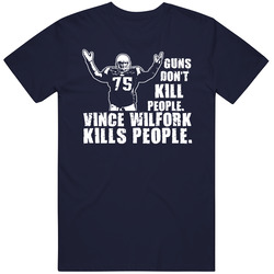 Vince Wilfork Guns Dont Kill People New England Vintage Classic Navy Blue T Shirt Vince Wilfork Guns Dont Kill People New England Vintage Classic Navy Blue T Shirt