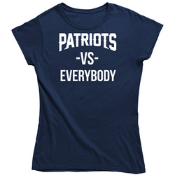 New England Patriots Vs Everybody Vintage Classic Navy Blue Ladies T Shirt New England Patriots Vs Everybody Vintage Classic Navy Blue Ladies T Shirt