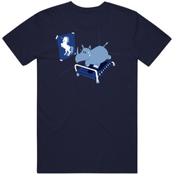 Rhino Treadmill Dreams Of Unicorns Pig In Vintage Classic Navy Blue T Shirt Rhino Treadmill Dreams Of Unicorns Pig In Vintage Classic Navy Blue T Shirt