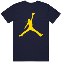 Jim Harbaugh Michigan Football Coach Jumpman Vintage Classic Navy Blue T Shirt Jim Harbaugh Michigan Football Coach Jumpman Vintage Classic Navy Blue T Shirt