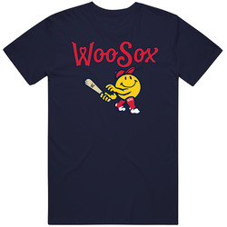 Woo Sox Worcester Baseball Fan Vintage Classic Navy Blue T Shirt