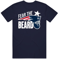 Fear The Beard Julian Edelman New England Football Fan Vintage Classic Navy Blue T Shirt Fear The Beard Julian Edelman New England Football Fan Vintage Classic Navy Blue T Shirt