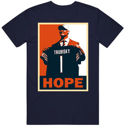 Mitch Trubisky Chicago Football Hope Vintage Classic Navy Blue T Shirt Mitch Trubisky Chicago Football Hope Vintage Classic Navy Blue T Shirt