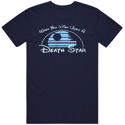 When You Wish Upon A Death Star Vintage Classic Navy Blue T Shirt