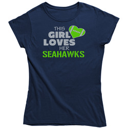 This Girl Loves Her Seahawks Football T Shirt - Seattle Seahawks Team Colors Vintage Classic Navy Blue Ladies T Shirt This Girl Loves Her Seahawks Football T Shirt - Seattle Seahawks Team Colors Vintage Classic Navy Blue Ladies T Shirt