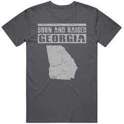 Born and Rasied Vintage Georgia T-Shirt - Georgia is My Home State Vintage Charcoal Grey Unisex Cotton T Shirt Born and Rasied Vintage Georgia T-Shirt - Georgia is My Home State Vintage Charcoal Grey Unisex Cotton T Shirt