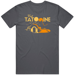 Visit Tatooine Funny A.pig.in. Vintage Charcoal Grey Unisex Cotton T Shirt Visit Tatooine Funny A.pig.in. Vintage Charcoal Grey Unisex Cotton T Shirt