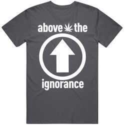 Above The Ignorance Vintage Charcoal Grey Unisex Cotton T Shirt Above The Ignorance Vintage Charcoal Grey Unisex Cotton T Shirt