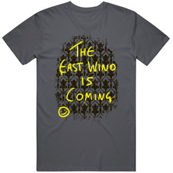 East Wind Vintage Charcoal Grey Unisex Cotton T Shirt East Wind Vintage Charcoal Grey Unisex Cotton T Shirt