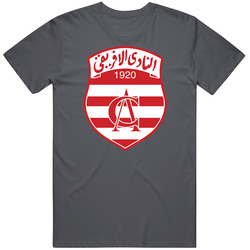 Club Africain Tunisia Crest Pig In Vintage Charcoal Grey Unisex Cotton T Shirt Club Africain Tunisia Crest Pig In Vintage Charcoal Grey Unisex Cotton T Shirt