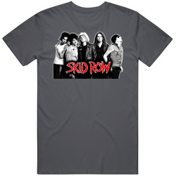 Skid Row Rock Band Vintage Charcoal Grey Unisex Cotton T Shirt Skid Row Rock Band Vintage Charcoal Grey Unisex Cotton T Shirt