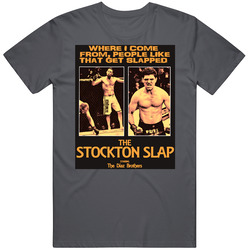 Where I Come From People Get Slapped Stockton Diaz Brothers Vintage Charcoal Grey Unisex Cotton T Shirt Where I Come From People Get Slapped Stockton Diaz Brothers Vintage Charcoal Grey Unisex Cotton T Shirt