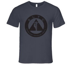 Men's Sltc Distressed Logo Vintage Charcoal Grey Unisex Cotton T Shirt Men's Sltc Distressed Logo Vintage Charcoal Grey Unisex Cotton T Shirt