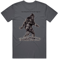 Sasquatch At Old Tioga Inn Vintage Charcoal Grey Unisex Cotton T Shirt Sasquatch At Old Tioga Inn Vintage Charcoal Grey Unisex Cotton T Shirt