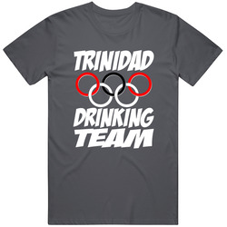 Official Trinidad Olympic Drinking Team Vintage Charcoal Grey Unisex Cotton T Shirt Official Trinidad Olympic Drinking Team Vintage Charcoal Grey Unisex Cotton T Shirt