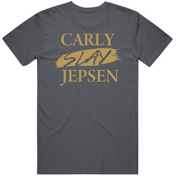 Carly Slay Jepsen Vintage Charcoal Grey Unisex Cotton T Shirt Carly Slay Jepsen Vintage Charcoal Grey Unisex Cotton T Shirt