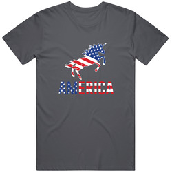 Unicorn American Flag Vintage Charcoal Grey Unisex Cotton T Shirt Unicorn American Flag Vintage Charcoal Grey Unisex Cotton T Shirt