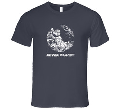 Star Wars Never Forget Death Star Dark Vintage Charcoal Grey Unisex Cotton T Shirt Star Wars Never Forget Death Star Dark Vintage Charcoal Grey Unisex Cotton T Shirt