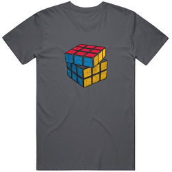 Rubik's Cube Vintage Charcoal Grey Unisex Cotton T Shirt Rubik's Cube Vintage Charcoal Grey Unisex Cotton T Shirt