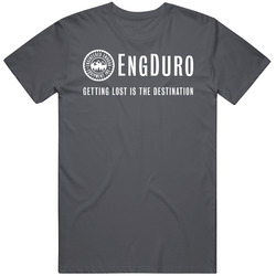 Engduro Large Text Vintage Charcoal Grey Unisex Cotton T Shirt Engduro Large Text Vintage Charcoal Grey Unisex Cotton T Shirt