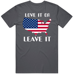Love It Or Leave It Vintage Charcoal Grey Unisex Cotton T Shirt Love It Or Leave It Vintage Charcoal Grey Unisex Cotton T Shirt