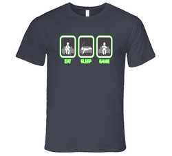 Eat Sleep Game Gamers Tough Life Worries Vintage Charcoal Grey Unisex Cotton T Shirt